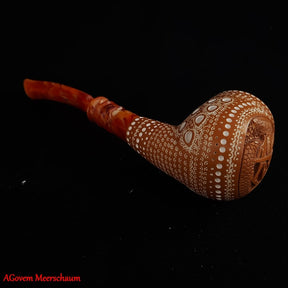 Master Mason Blue Lodge Meerschaum Pipe -  With Fitter Case & Pipe Tamper - Bricks Masons