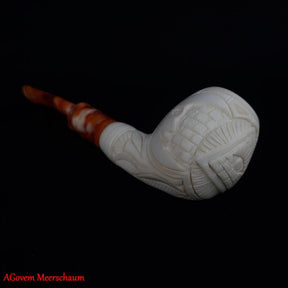 Eye Of Providence Meerschaum Pipe - Handmade With Fitted Velvet Case - Bricks Masons