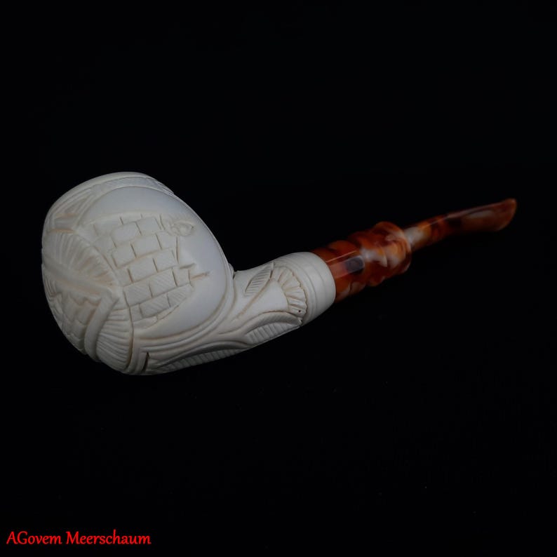 Eye Of Providence Meerschaum Pipe - Handmade With Fitted Velvet Case - Bricks Masons