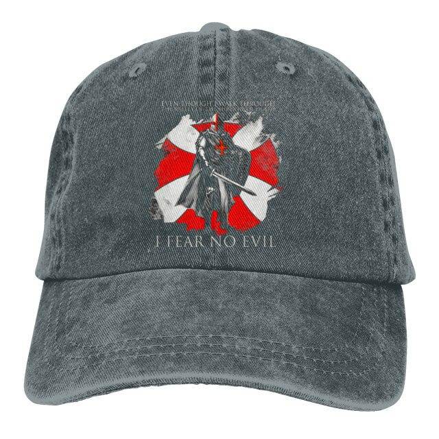 Knights Templar Baseball Cap - (I FEAR NO EVIL) - Bricks Masons
