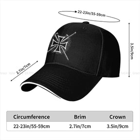 Knights Templar Baseball Cap - Templar Cross - Bricks Masons