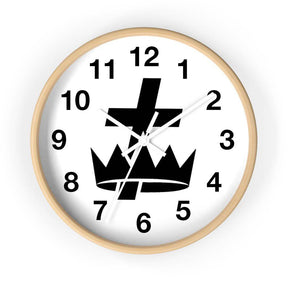 Knights Templar Clock - Wooden Frame - Bricks Masons