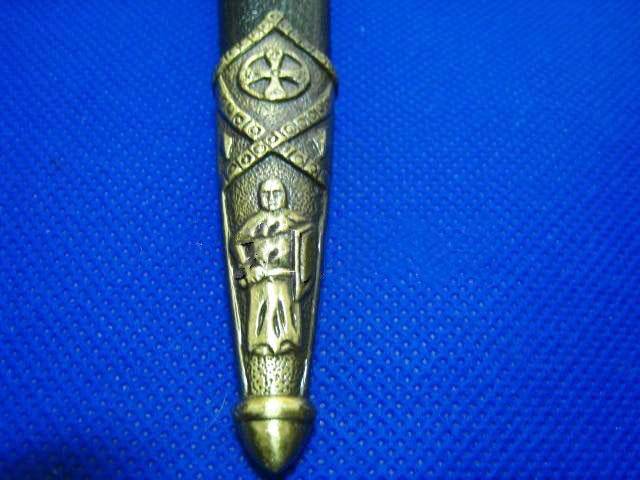 Knights Templar Dagger - Motif Cross Sword Knife 13.4" - Bricks Masons