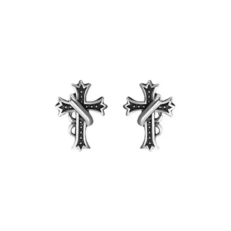Knights Templar Earring - Cross Zinc Alloy - Bricks Masons