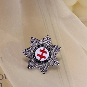 Knights Templar Lapel Pin - IN HOC SIGNO VINCES Silver - Bricks Masons
