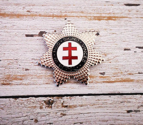 Knights Templar Lapel Pin - IN HOC SIGNO VINCES Silver - Bricks Masons