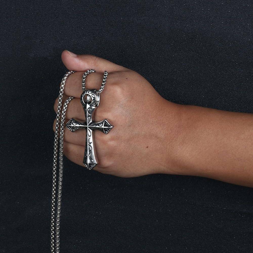 Knights Templar Necklace - Silver Metal With Chain - Bricks Masons