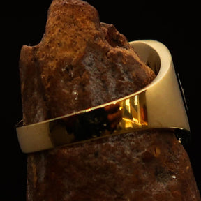 Knights Templar Ring - Red & Gold Cross Solid Brass - Bricks Masons