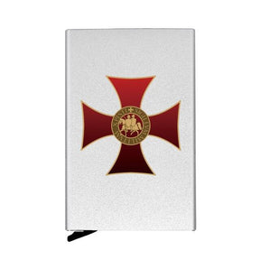 Knights Templar Wallet - Pop Up & Credit Card Holder Metal (5 colors) - Bricks Masons
