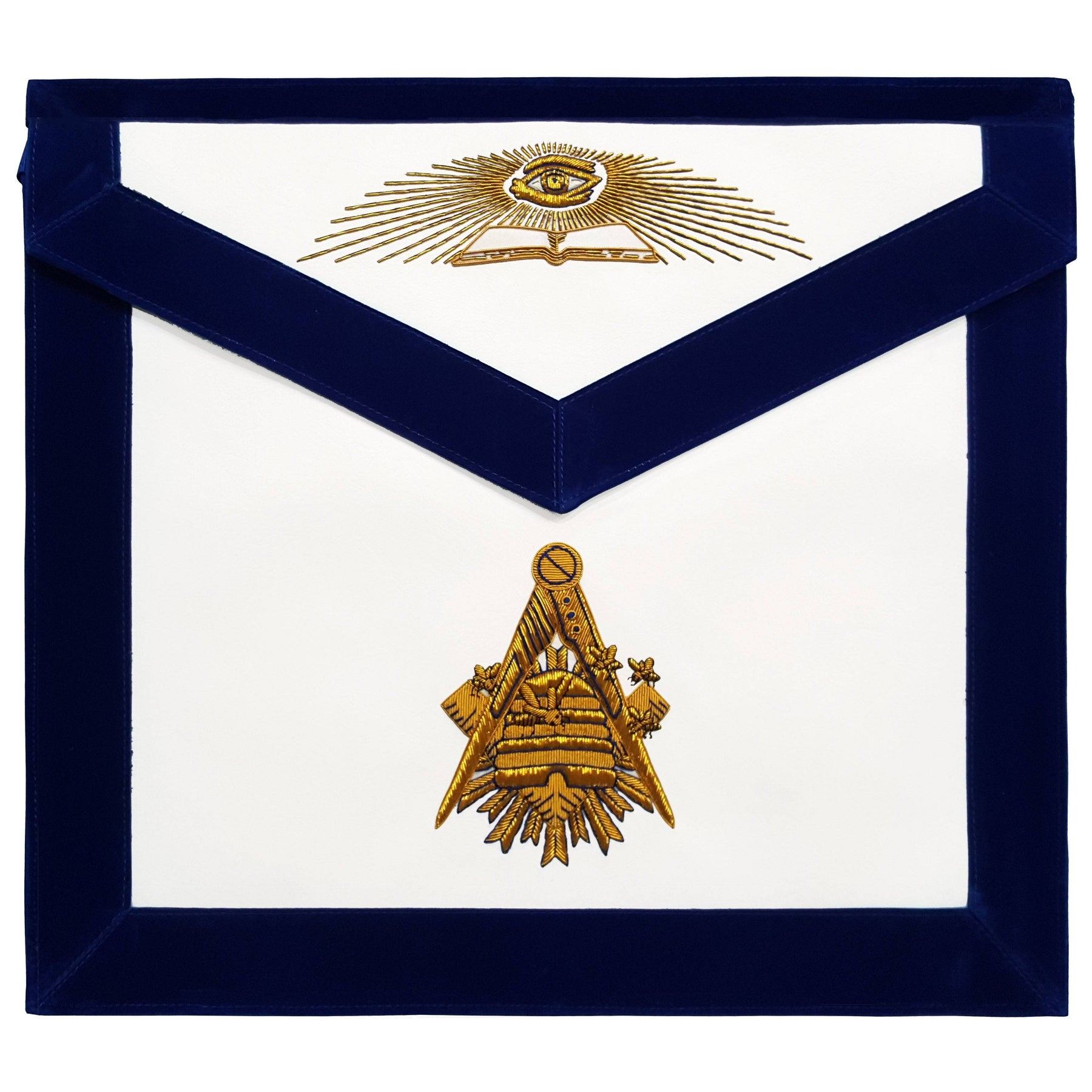 Master Mason Blue Lodge Apron - Hand Embroidery - Bricks Masons