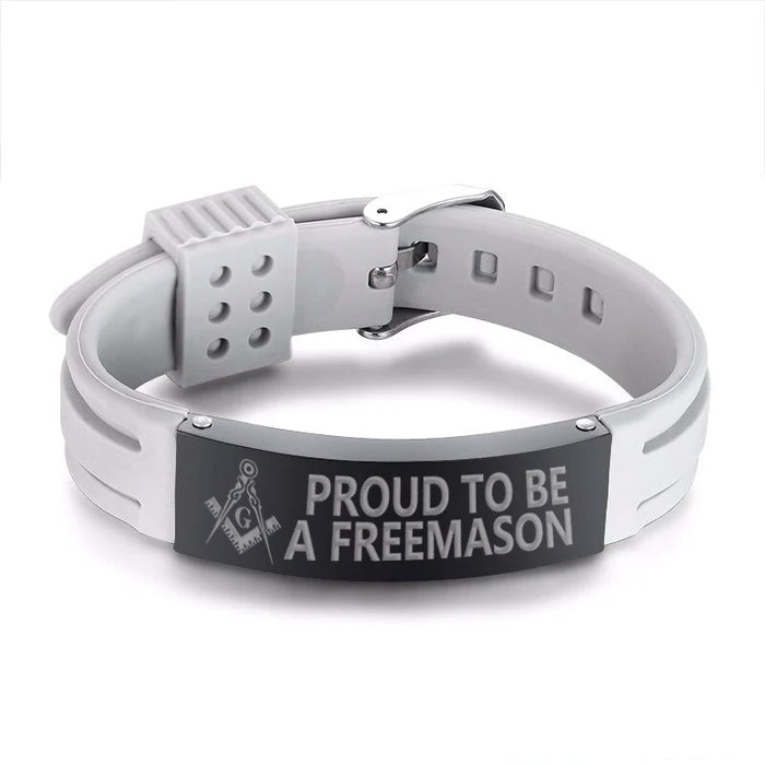 Master Mason Blue Lodge Bracelet - Stainless Steel - Bricks Masons