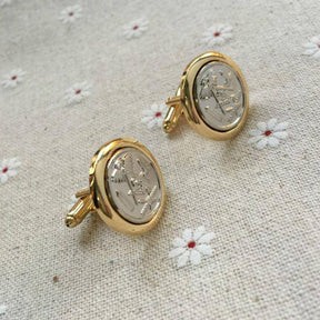 Master Mason Blue Lodge Cufflink - Gold & Silver - Bricks Masons