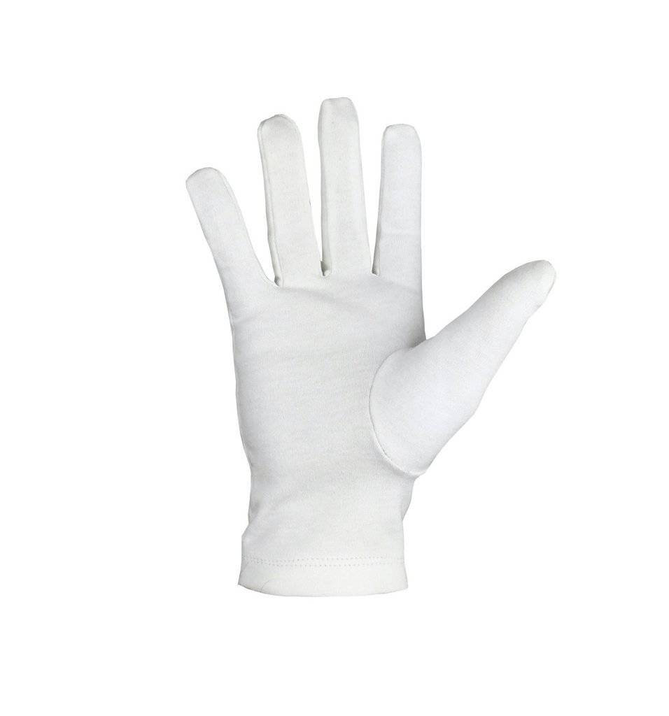 Master Mason Blue Lodge Gloves - White Cotton with Blue Square & Compass G - Bricks Masons