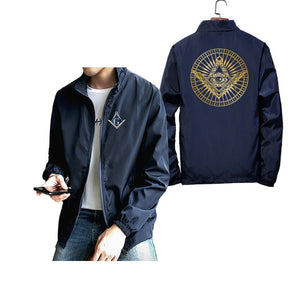 Master Mason Blue Lodge Jacket - Compass And Square All Seeing Eye (Multiple Colors) - Bricks Masons