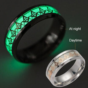 Master Mason Blue Lodge Ring - Lumineux Let There Be Light - Bricks Masons