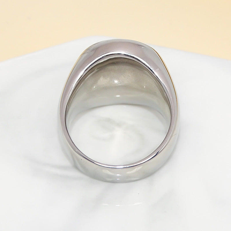 Master Mason Blue Lodge Ring - Silver Square & Compass G Retro Ring - Bricks Masons