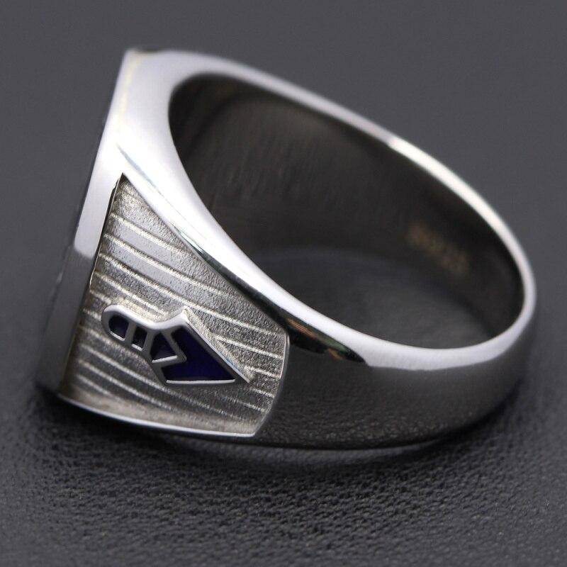 Master Mason Blue Lodge Ring - Sterling Silver - Bricks Masons
