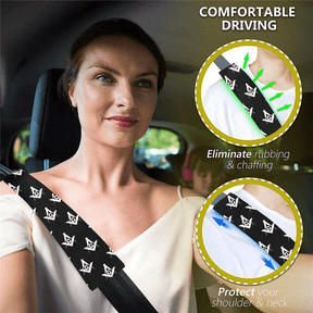 Master Mason Blue Lodge Seatbelt Cover - White & Gold - Bricks Masons