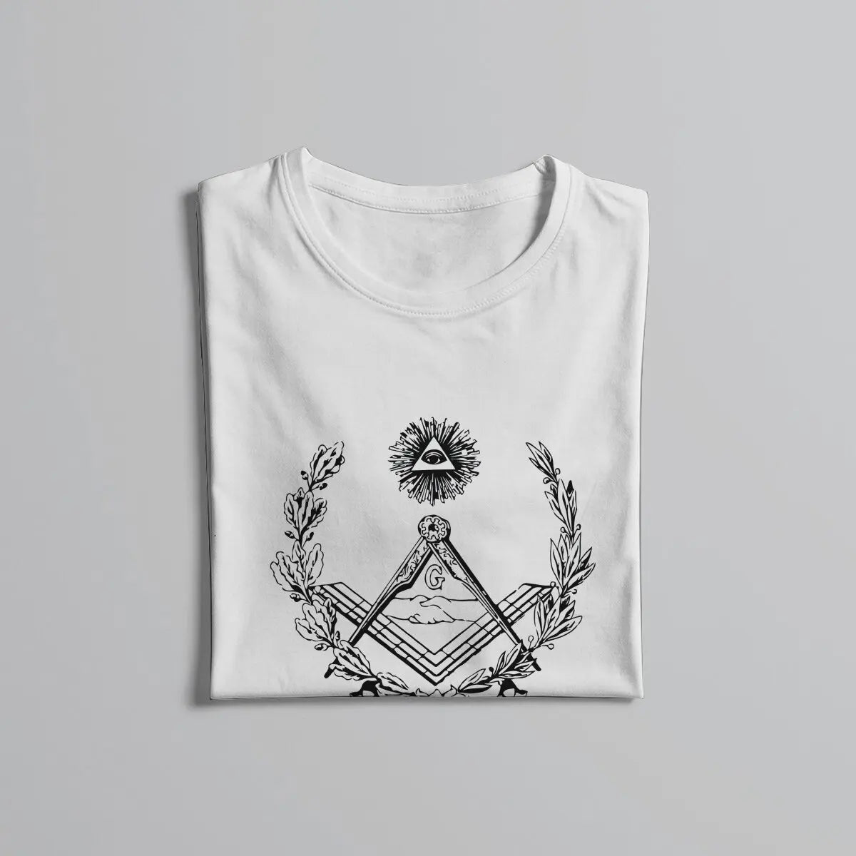 Master Mason Blue Lodge T-Shirt - White & Black Polyester - Bricks Masons