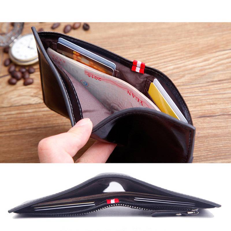 Master Mason Blue Lodge Wallet - Genuine Leather Passport & Credit Card Holder (Black/Coffee) - Bricks Masons