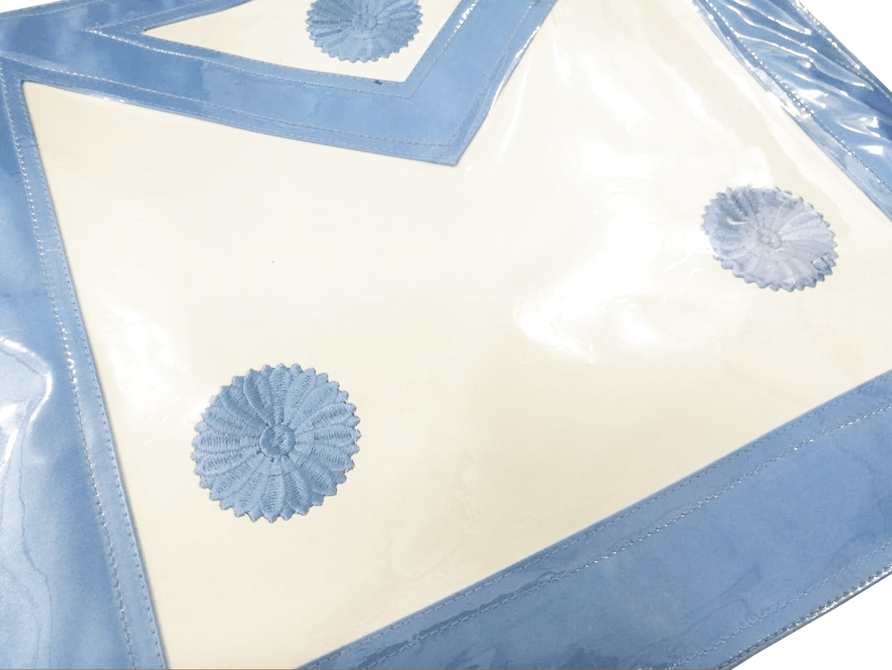 Master Mason French Rite Apron - Plastic Sky Blue - Bricks Masons
