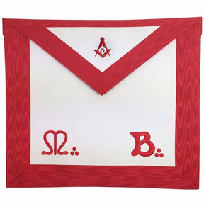 Master Mason Scottish Rite Apron - Red Moire - Bricks Masons