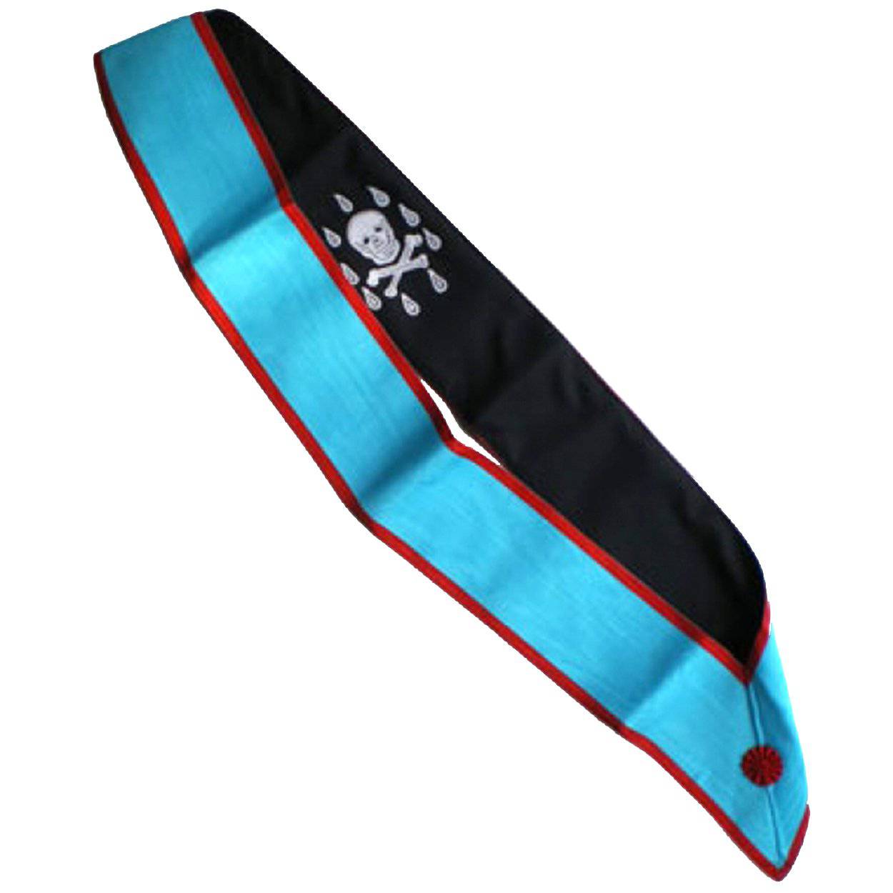 Master Mason Scottish Rite Sash - Turquoise Moire with Red Border on Edges - Bricks Masons