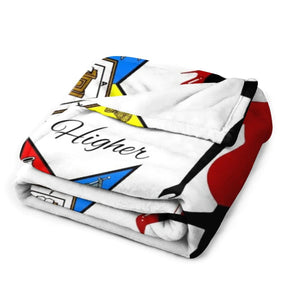 OES Blanket - White Soft Plaid Anti-Pilling - Bricks Masons