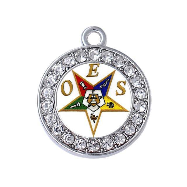 OES Necklace - Round Charms Pendant - Bricks Masons