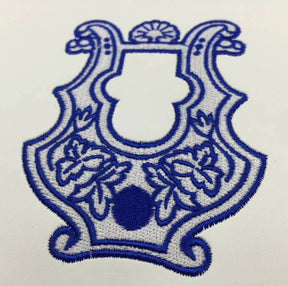 Officers Blue Lodge Officer Apron Set - Royal Blue Ribbon Machine Embroidery (Set of 15) - Bricks Masons