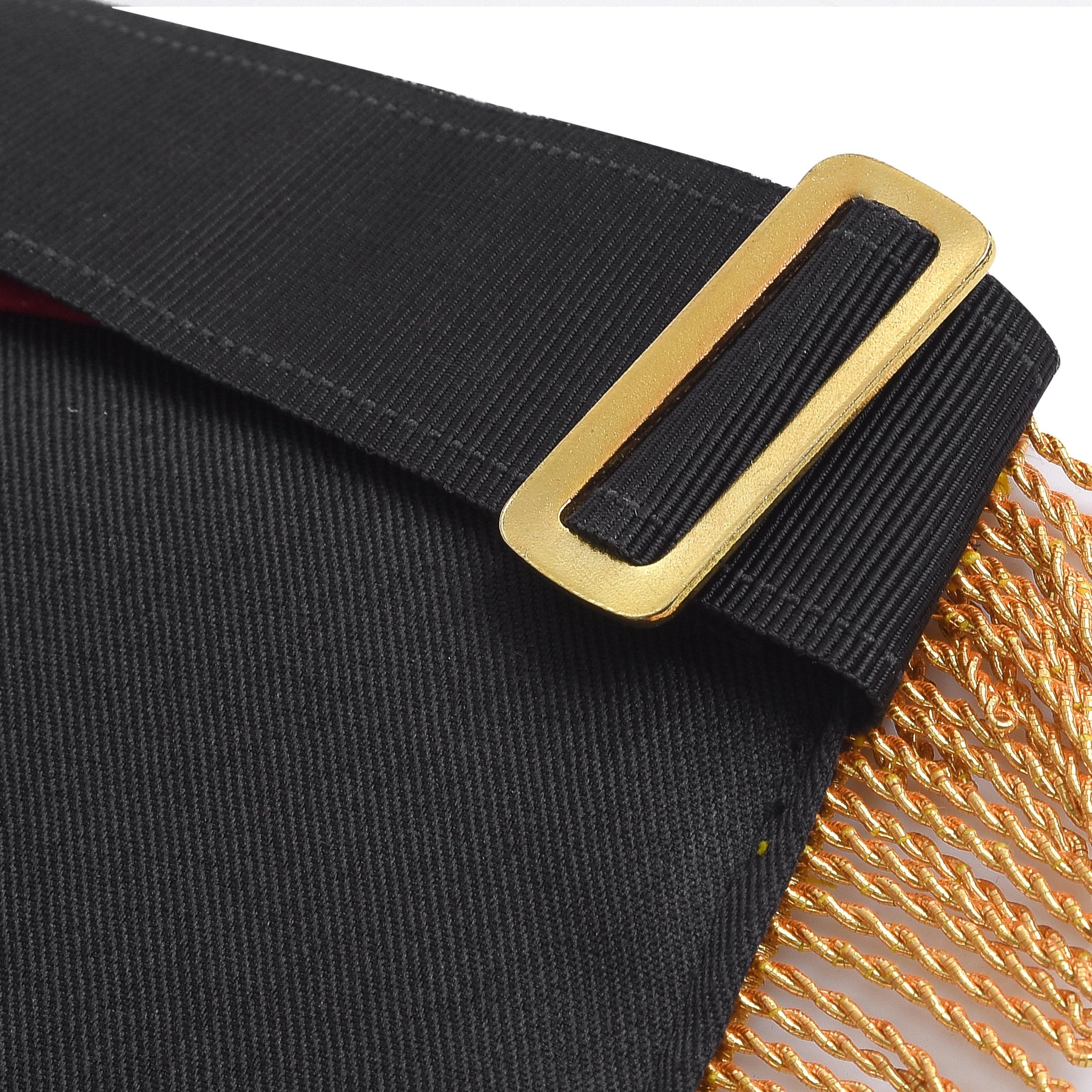 Past High Priest Royal Arch Chapter Apron - Red Hand Embroidery with Fringe - Bricks Masons