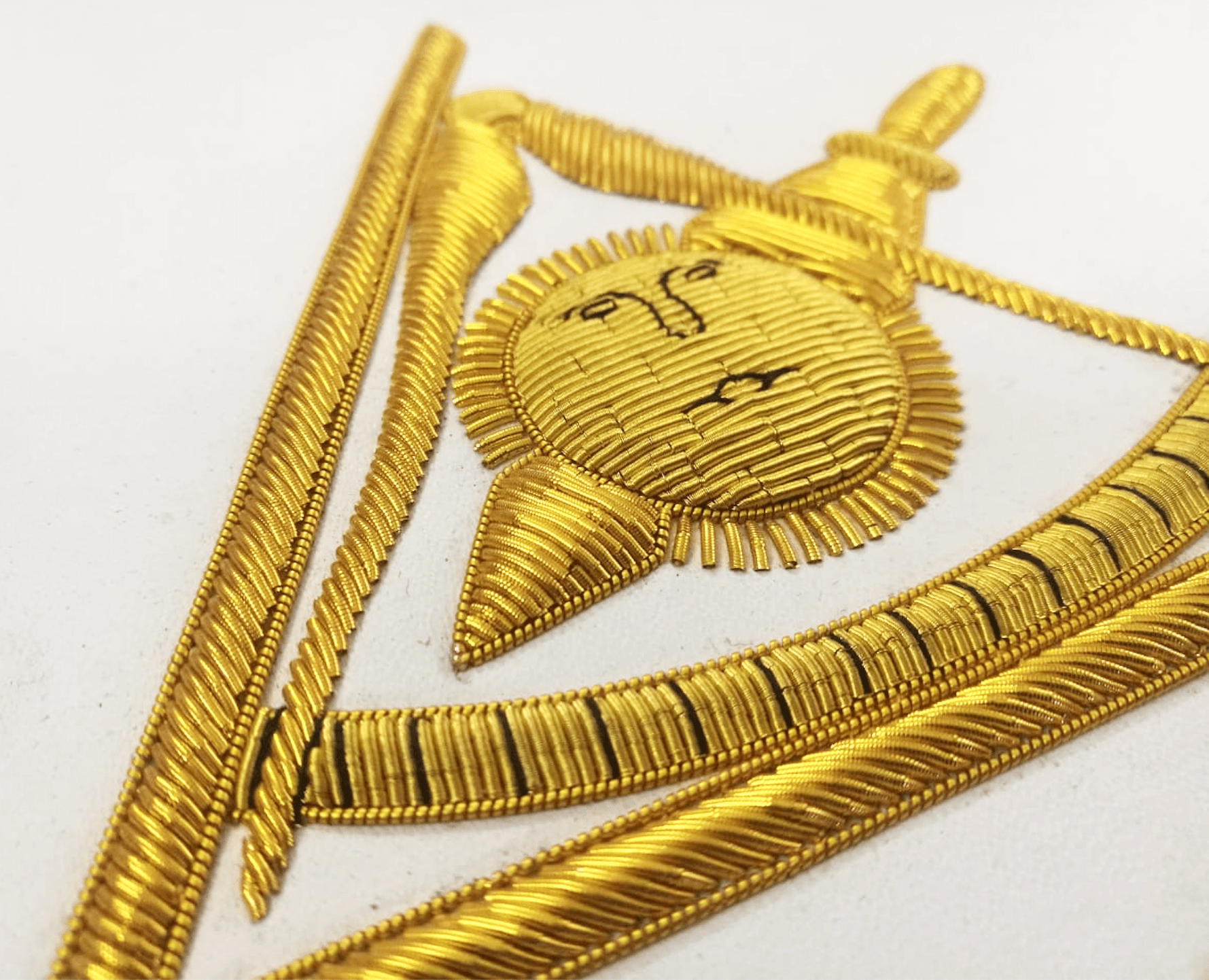 Past Illustrious Master Council Apron - Purple with Fringe Tassels - Bricks Masons