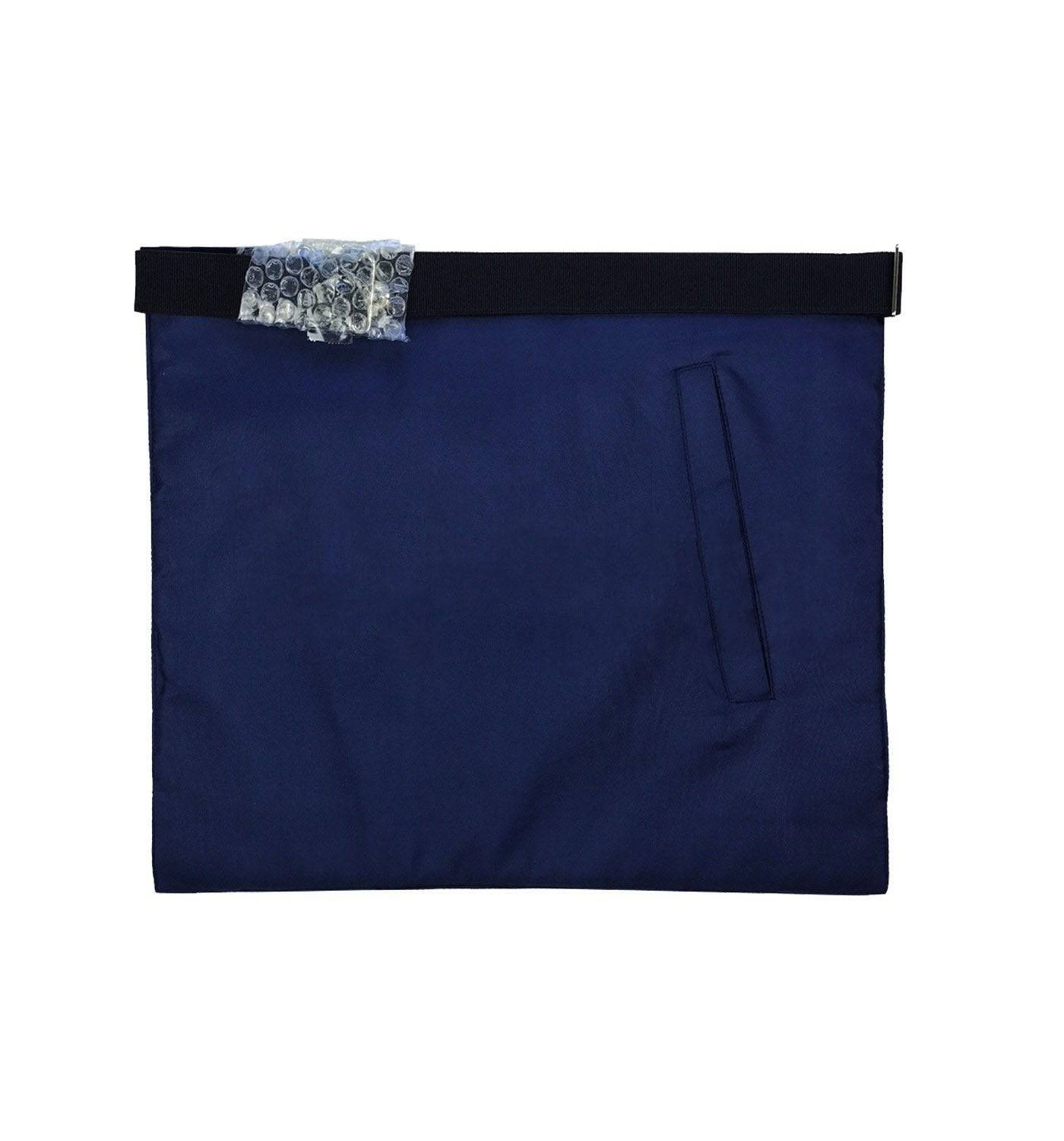 Past Master Blue Lodge Apron - Silk Threaded - Bricks Masons