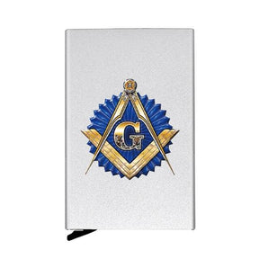 Master Mason Blue Lodge Wallet - Automatic Pop-up Credit Card