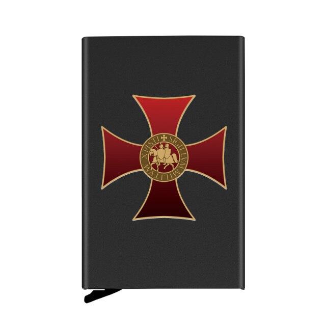 Knights Templar Commandery Wallet - Pop Up & Credit Card Holder Metal (5 colors)