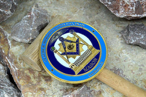 Master Mason Blue Lodge Car Emblem - CLAUDE H. MORRISON LODGE #747, F&AM San Diego CAL