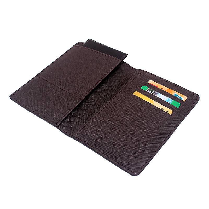 Master Mason Blue Lodge Wallet - PU Leather Passport & Credit Card Holder Black & Brown