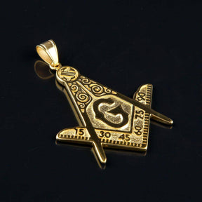 Master Mason Blue Lodge Necklace - Square Compass G