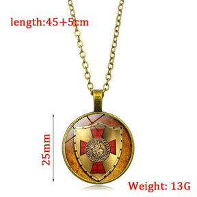 Knights Templar Commandery Necklace - Glass Cover Pendant