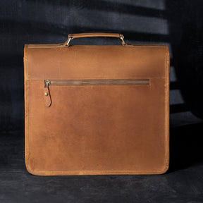 Royal Arch Chapter Briefcase - Genuine Cow Leather - Bricks Masons