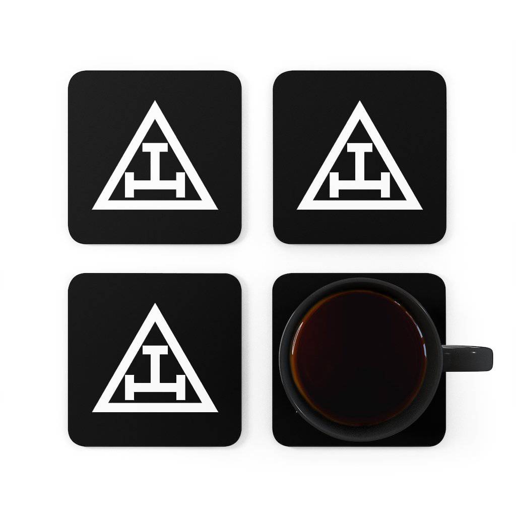 Royal Arch Chapter Coaster - Black & White - Bricks Masons