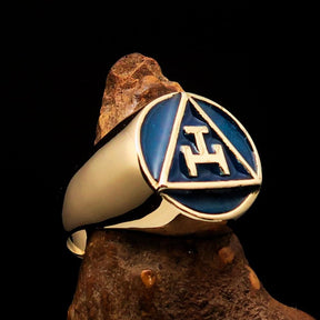 Royal Arch Chapter Ring - Blue Solid Brass - Bricks Masons