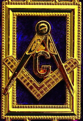 Grand Officers Blue Lodge Chain Collar - Gold Plated with Rhinestones