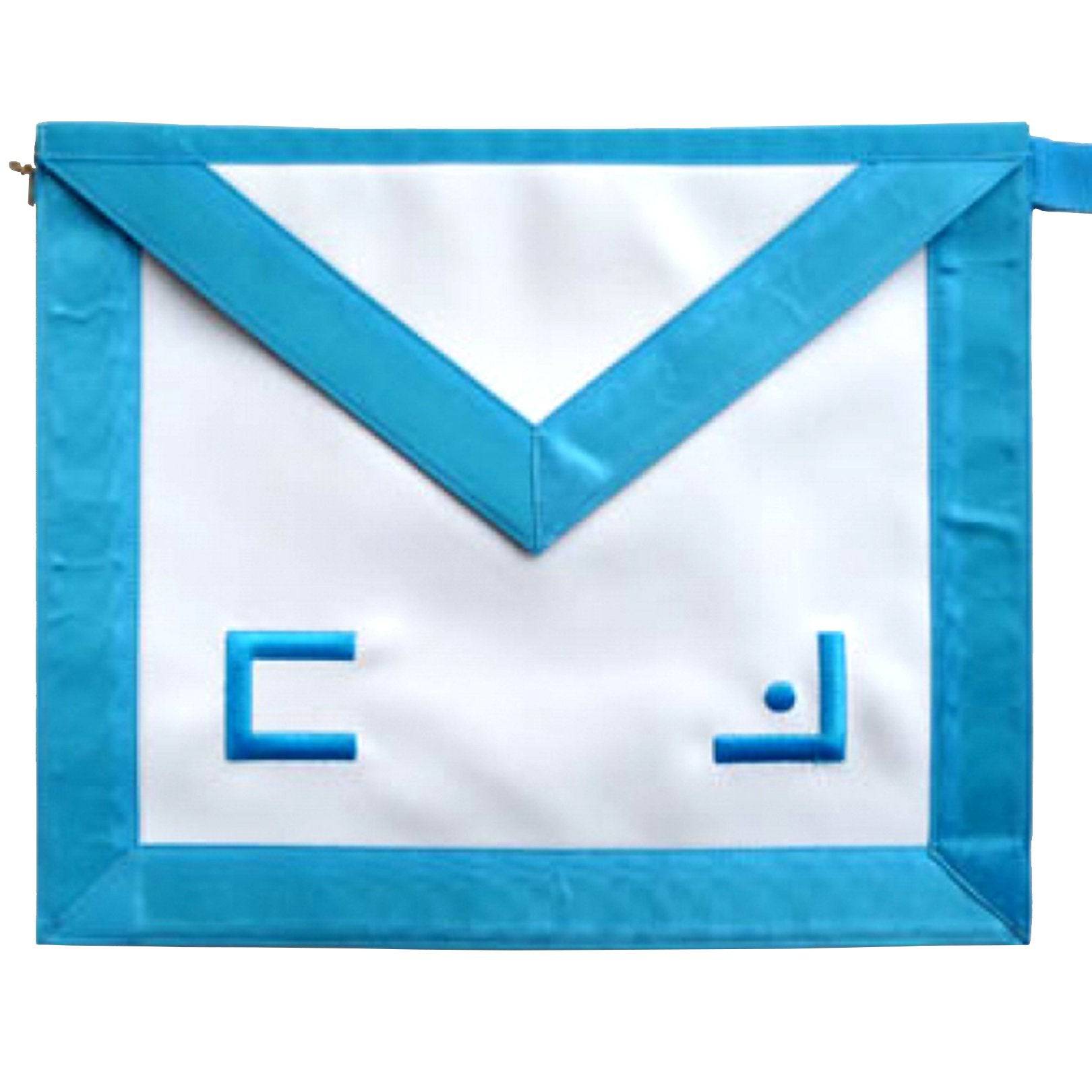 Master Mason Apron - White & Turquoise