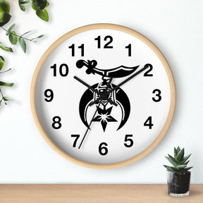 Shriners Clock - Wooden Frame - Bricks Masons