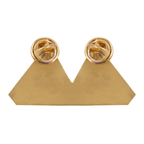 Masonic Lapel Pin - Gold Plated Double Pyramid - Bricks Masons