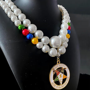 OES Necklace - Handmade Enamel - Bricks Masons