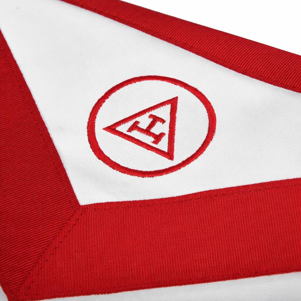 Royal Arch Chapter & Council Apron - Reversible Double-Sided Purple & Red Ribbon - Bricks Masons