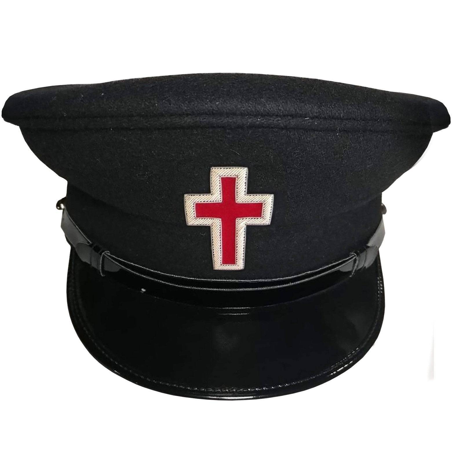 Sir Knight Knights Templar Fatigue Cap - Black Silver - Bricks Masons
