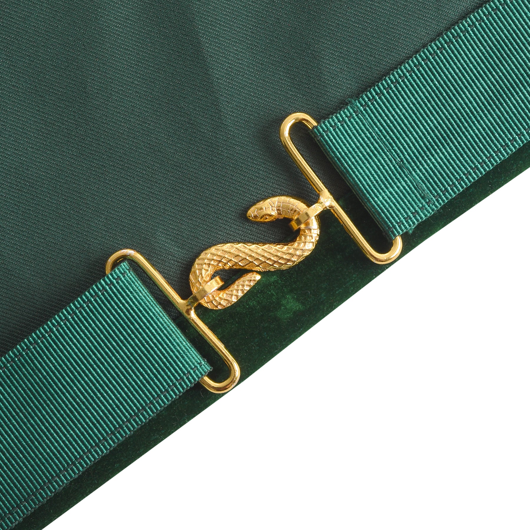 Sovereign Master Allied Masonic Degrees Apron - Green Velvet - Bricks Masons